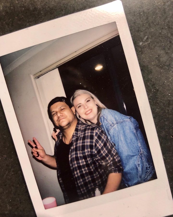 A polaroid of Zoe and Tyler
